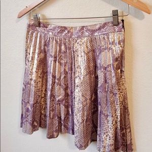 Zara snakeskin lilac mini skirt